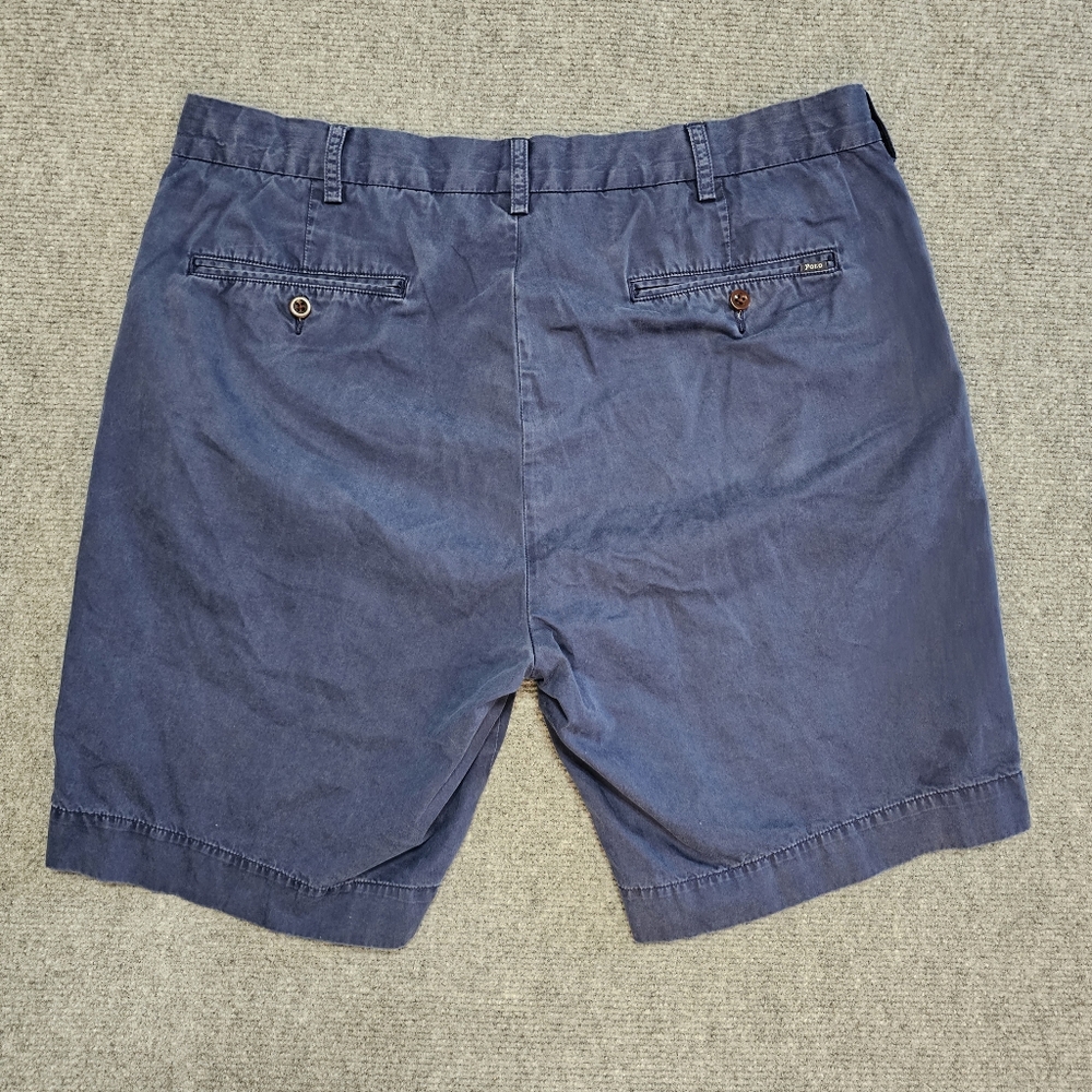 Polo Ralph Lauren Classic Fit 9" Chino Shorts Men's 36 Navy Blue Golf Preppy